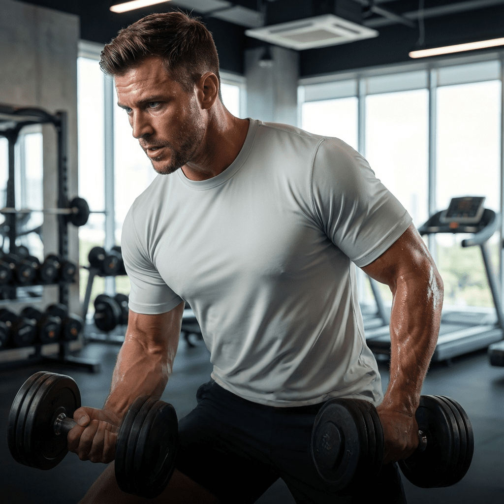 ZBORIBER Men's Quick-Dry Fit Gym Wicking Athletic Workout Short-Sleeve T-Shirts Sizes S-3XL,Silver