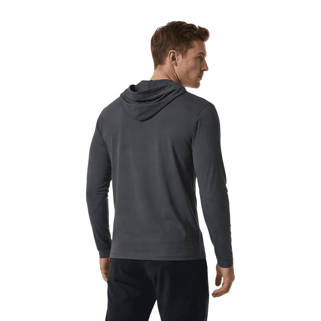 ZBORIBER Men's Hooded T-shirt, Moisture-wicking,Quick-drying,Titanium,Sizes S-3XL