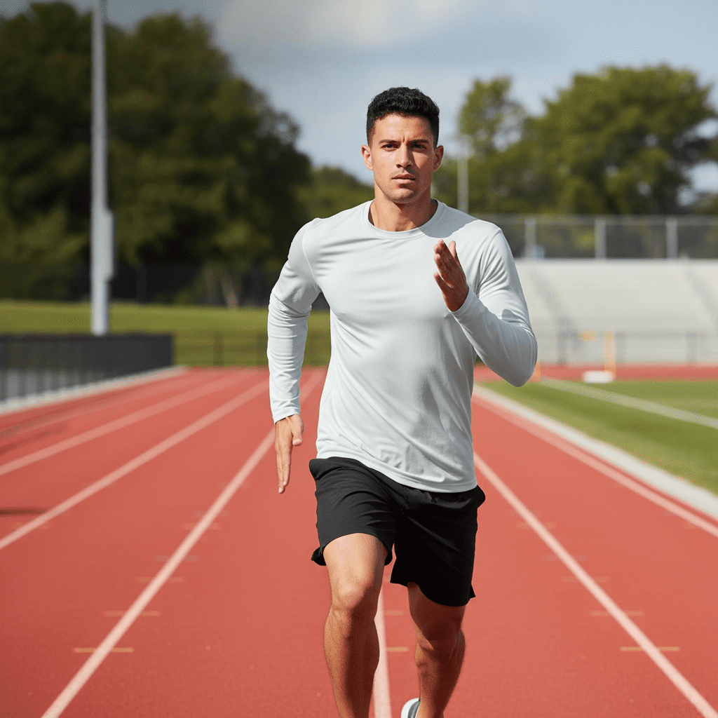 ZBORIBER Men's Quick Dry UPF 50+ UV Sun Protection Moisture Wicking Long Sleeve T-Shirt for Casual Workout,Sizes S-3XL,Silver